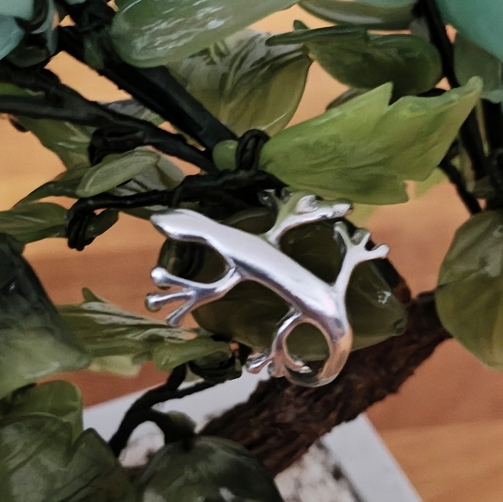 VTG Marsala Sterling Silver Gecko/Lizard Ring